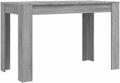 Tavolo da pranzo, 120 × 60 × 76 cm, Grigio, legno, per sala da pranzo e cucina