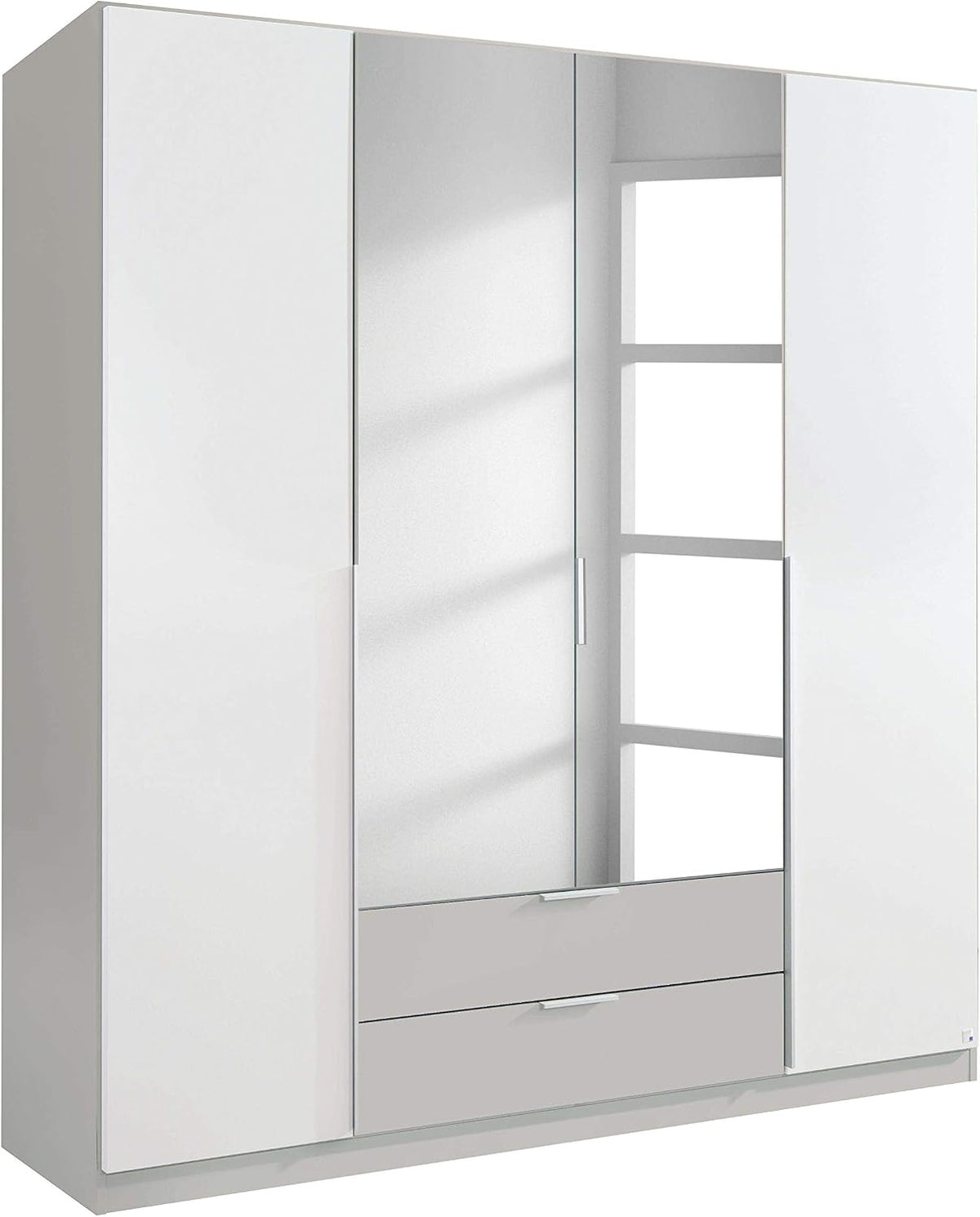 Armadio AVANTI TRENDSTORE, Bianco/Grigio, 181 × 197 × 54 cm, legno