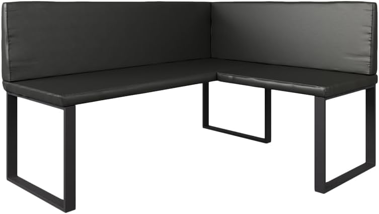 Panca Vicco, 120 × 150 cm, Nero, acciaio