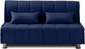 Divano letto EVERGREENWEB MATERASSI & BEDS, 3 posti, matrimoniale, Blu, 160 × 190 cm, materasso incluso, con cuscini, ortopedico, pieghevole