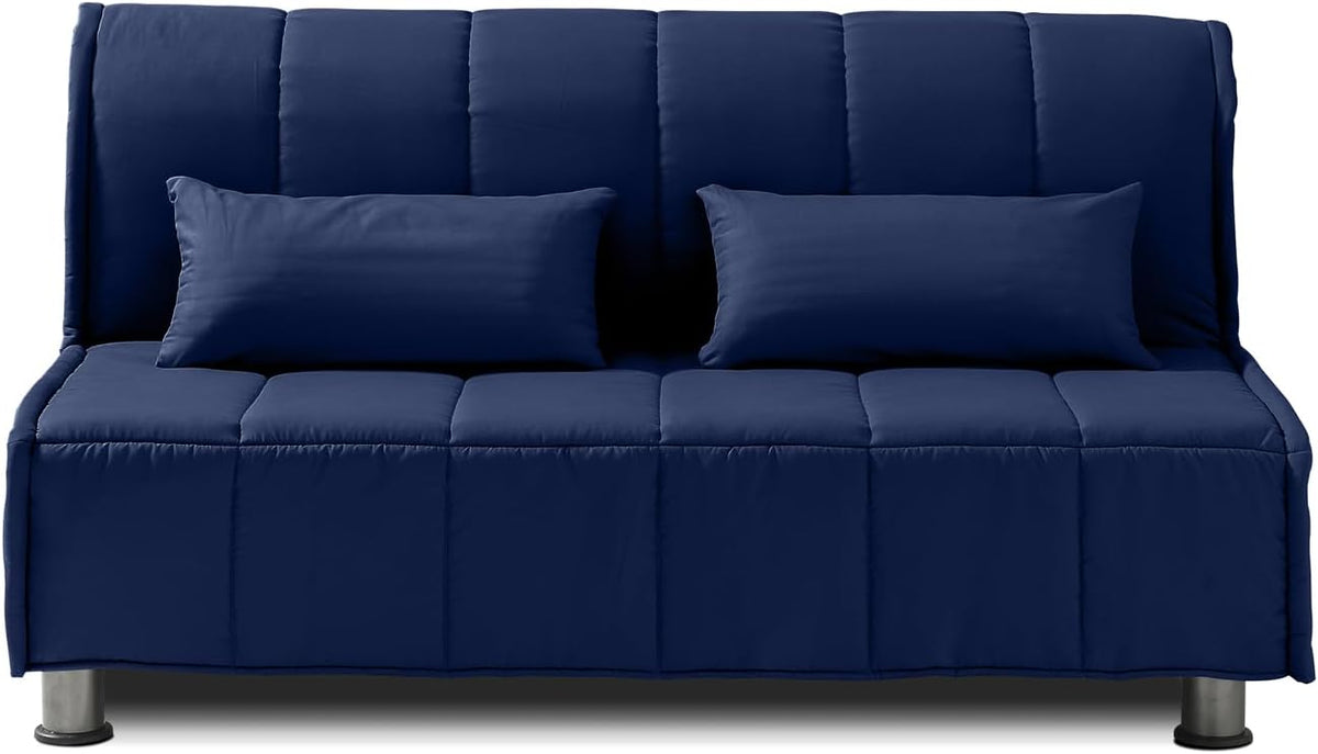 Divano letto EVERGREENWEB MATERASSI & BEDS, 3 posti, matrimoniale, Blu, 160 × 190 cm, materasso incluso, con cuscini, ortopedico, pieghevole