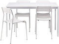 Ikea Set da pranzo, 4 sedie, 125 cm, Bianco, per sala da pranzo e cucina