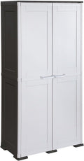 Armadio MA MAISON, 79 × 43 × 164 cm, 2 ante, Grigio/Nero, plastica