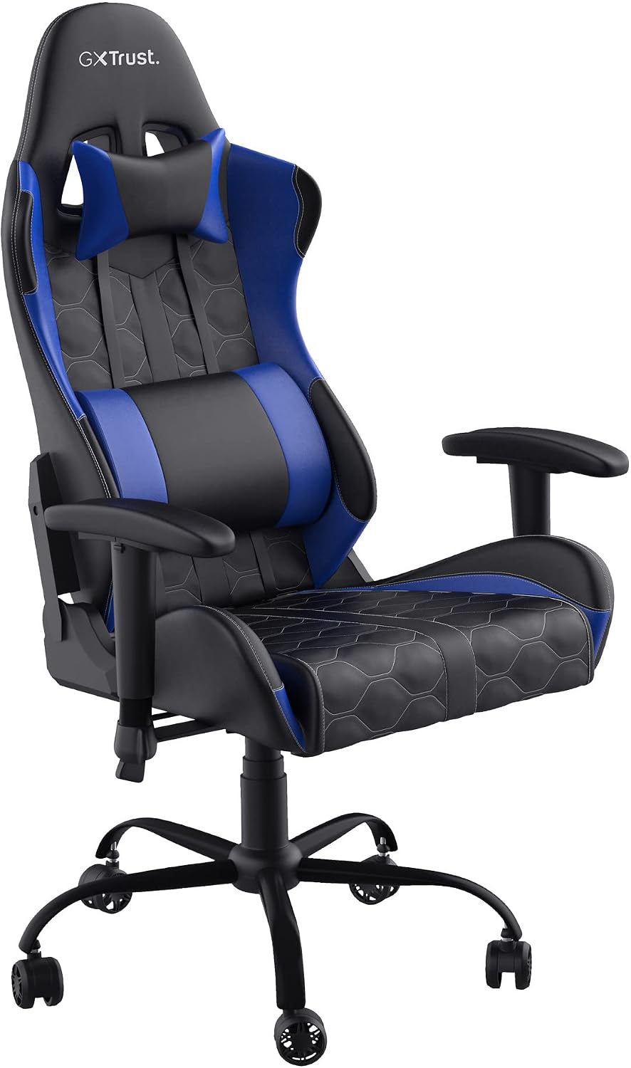 Sedia gaming GXTrust, 708B, Blu, regolabile, con cuscini, per ufficio