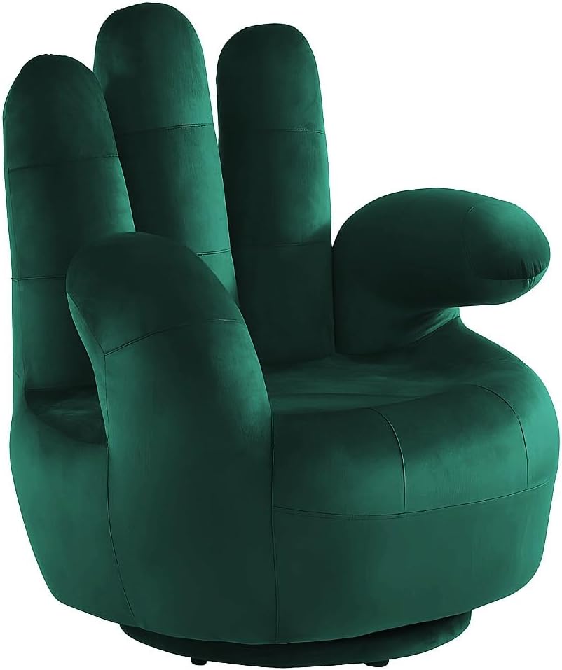 Poltrona Vente-unique, CATCHY, Verde scuro, velluto, per soggiorno