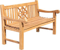 CLP Panca, Teak, 44 cm, legno, ergonomica, per giardino e terrazzo